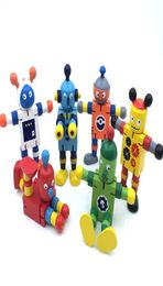 Solid Wood Toy Robot Buddies Kids Role Playing Robots Space Theme Party Activity Birthday Reward Present for Boys and Girl5930969