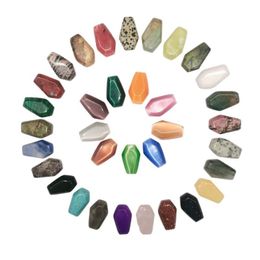 Stone Natural Crystal Stone Ornaments Luck Coffin Shape Reiki Healing Chakra Quartz Mineral Tumbled Gemstones Hand Piece Home Decorat Dhhz3