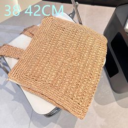 designer bags large tote handbag shoulder purse raffia Handbags made of woven grass Bags for summer use Tote bags ladies the beach white Fresh style Cute luxury Bags