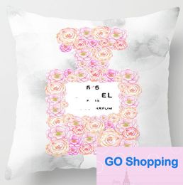 Perfume Bottle Series Pillow Classic Style Pillows Peach Skin Fabric Pillow Cover