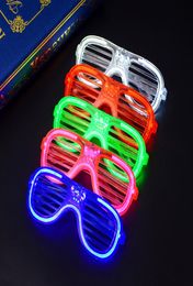 Fashion LED Light Glasses Flashing Shutters Shape Glasses LED Flash Glasses Sunglasses Dances Party Supplies Festival Decoration F8075003