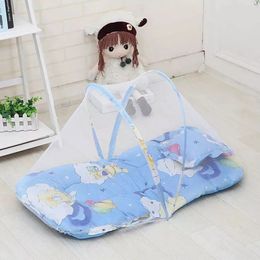 Baby Bed Mosquito Net Portable Foldable Crib Netting Polyester born for Summer Travel Play Tent Children Bedding 240223