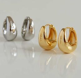 Brief Design Ohrringe Kreis Einfache Neue Mode Stud Frauen Hoop Ohrring für Frau Hohe Qualität 2 Farbe