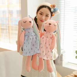 2024 Flower Skirt Couple Rabbit Plush Toy Long Eared Rabbit Doll Grab Machine Doll