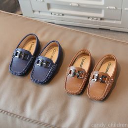 Kids Loafers for Boys Girls Shoes Moccasins Soft Children Flats Casual Boat Children Wedding Leather Shoes Autumn