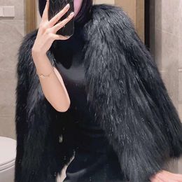 Haining Real Raccoon Woven Fur, Medium Length For Women In 2023, New Western-Style Coat Looks Slimmer 703579