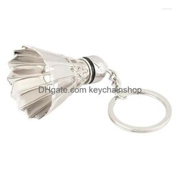 Keychains & Lanyards Keychains Creative Metal Badminton Key Chain Three-Nsional Tournament Souvenir Pendant Sports Cute Drop Delivery Dhevu