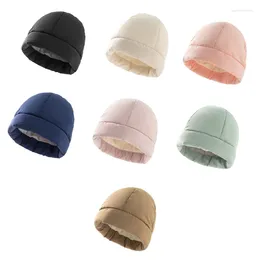 Berets Thicken Lightweight Bucket Hat For Woman Windproof Design Adult Teens Winter Keep Warm Down Filled