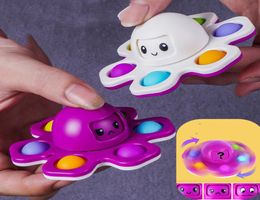 Party Favour Design Autism Stress Relief Silicone Interactive Flip Octopus Change Faces Spinner Push Bubble Toy for Spinners4261192