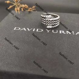 David Yurma Bracelet Designer Rings New DY Twisted Wedding Band for Women Holiday Gift Diamonds Sterling Silver Dy Ring Men 14K Gold Plating Christmas Jewellery 261