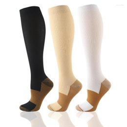 Men's Socks Compression Copper Ionpromote Blood Circulation Venous Pressure Anti-fatigue And Knee-high Cycling 2pairs