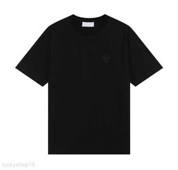 2023 Spring and Autumn Mens Womens Amis Designers Luxury Pure Cotton Fashion Leisure Trend Simple Classic t -shirt Vlus