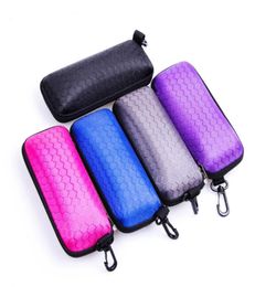 Protable Rectangle Zipper Sunglasses Hard Eye Glasses Case Protector Box Eyewear Cases Bags Travel Pack Pouch Case 5 colors3306960