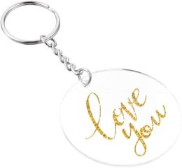 Creative Keyring Decoration 5cm Blank Discs Acrylic Key Chain Transparent Disc DIY Round Shape Clear Keychains 104 K22213576