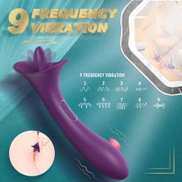Vibrating Stick Tongue Female Licking Masturbation Device Teasing Adult Sex Toys Products Vibrators For Women 231129