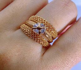 Luala Fashion Female Ring for Women Unique Beautiful 585rose Gold Aaa Cubic Zirconia Party Gorgeous Wedding Jewelry No Fade Q07087750120