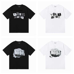 Men's T-Shirts 2023 New Mens Trapstar T Shirt Short Sleeve Print Outfit Chenille Womens Tees Black White Cotton London Streetwear t-shirt Fashion Clothing