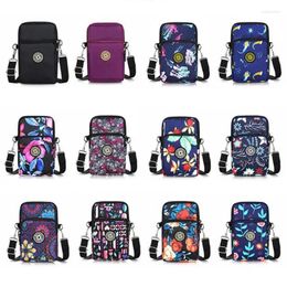 Evening Bags Waterproof Multi-purpose Shoulder Bag Creative Flower Wallet Women's Crossbody Running Sports Arm Mobile Phone Package