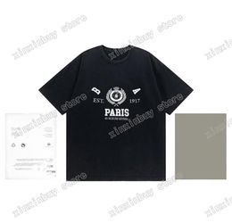 22ss Men Women Designers t shirts tee Paris DESTROYED Ear Wheat tie dye letter cotton short sleeve Crew Neck Streetwear black gray4687152