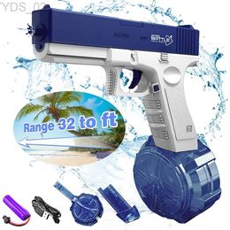 Gun Toys Electric Water Guns Up to 32 FT Range One Button Automatic Squirt High Capacity Toy Blasters for Kids Pool Party Beach Outdoor YQ240307