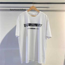 Men's T-Shirts Embroidery printing Buryess T shirt Casual MMS T shirt with monogrammed print short sleeve top for sale luxury Mens hip hop clothing Cotton