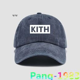 Kith Ball Caps Classic White Box Logo KITH Hat Baseball 2022 Men Women High Quality Sunshade Adjustable Canvas Sports Hats 4407