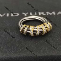 David Yurma Bracelet Designer Rings New DY Twisted Wedding Band for Women Holiday Gift Diamonds Sterling Silver Dy Ring Men 14K Gold Plating Christmas Jewellery 866