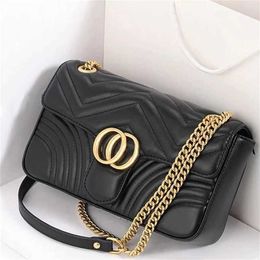 70% Factory Outlet Off Spring Chain Lingge Fragrant Wind One Crossbody Soft Leather Small Square on sale