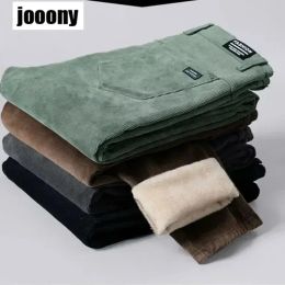 Pants Corduroy Winter Fleece Warm Corduroy Pants Men Thick Casual Business Stretch Velvet Trousers