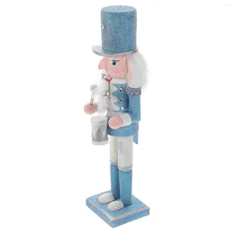 Decorative Figurines Christmas Nutcracker Traditional Wooden Pink Ornament Holiday Soldier Figure Advent Nutcrackers