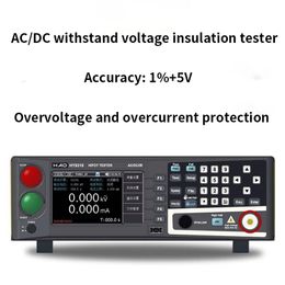 Testador de isolamento de tensão suportável AC/DC/programa abrangente de testador de segurança controlado resistência de isolamento DC teste de tensão suportável HY9310B