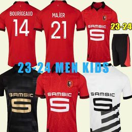 23 24 Rennais soccer jerseys Home Rennes maillot de foot 2023 2024 SULEMANA BOURIGEAUD TERRIER LABORDE SANTAMARIA men kids kit football shirts