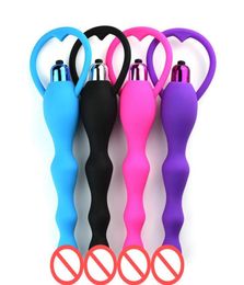 Anal Vibrator Sex Toy Waterproof Silicone Anal Butt Plug Adult Erotic Product Anal Beads Vibrating Dildo Massager For Women9098484