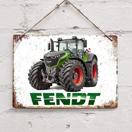Not Applicable Vintage Fendt Tractor Farm Tin Sign Metal Decor Metal Sign Wall Metal Tin Sign wall home decor 240223