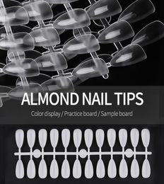 120pcsset Water Drop Clear Natural Nail Colour False Tips for Display Chart Full Cover Fake Tip Nails Showing Shelf Stand Book Car5041260