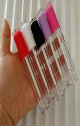 Custom Logo Round Clear Lip Gloss Tubes with Wand Whole Cosmetics Packaging 5ml Empty Lipgloss Tube Lipstick Lip Blam Glaze Re8711139