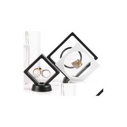 Jewellery Stand Black White Suspended Floating Display Case Jewellery Bracelet Ring Coins Gems Artefacts Stand Holder Box Drop Delivery Dhhqk
