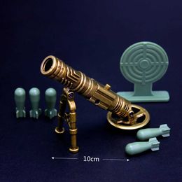 Gun Toys Interesting Model shell gun-toy metal mortar rocket weapon detachable and folding Christmas gift for boys 240307