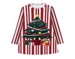 New Kids Baby Clothes Popular Children039s Girls Dresses Christmas Tree Stripe Dot Print Autumn Long Sleeve Tshirt Skirt Child9067262