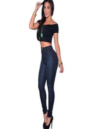 Whole New Arrival Autumn Womens Denim Skinny Jeans Stretch Pencil Trousers Slim Long Pants Zipper Ripped Softener Jeans N39250543