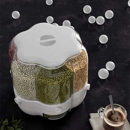 Food Jars Canisters Rotating Food Dispenser Rice Bucket Rice Storage Tank Sealed Grain Container Storage Box For Home And Kitchen L0308