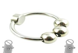 Stainless Steel Penis Ring with Beads to Stimulate Glans for Men sex toy adult products1343661