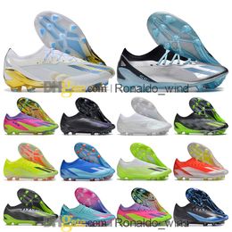 Gift Bag Mens Womens Football Boots X Crazyfasts FG Firm Ground Laceless Cleats Messis Crazyfasts.1 Kids Boy Girl Soccer Shoes Tops Outdoor Trainers Botas De Futbol