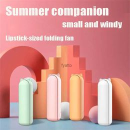 Electric Fans 2000mAh Mini Portable USB Charging Desktop Fan Quiet Folding Office Home Power Bank Cooler FoldableH240308