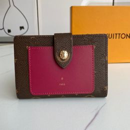 Luxury Brand Letters Plaid Unisex Wallet Designer Buckle Built in Zipper Pocket Multi Card Wallet Purses Coloured Storage Wallet fo215i