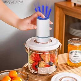 Food Jars Canisters Food Crisper Tank Electric Refrigerator Box Multigrain Vacuum Suction Drain Kitchen Sealed Storage L240311