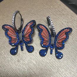 Dangle Earrings Bilincolor Cute Blue And Orange Butterfly Earring For Women