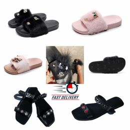 Designer Slides Mens Women Slippers Summer Sandal Slide Flat Ladies Home Fashion Shoess Striped Causal Slipper GAI Hot