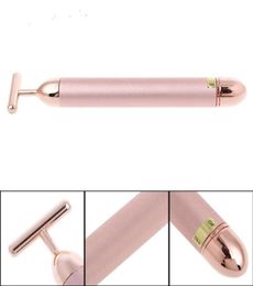 DHL 24K Beauty Bar Facelift Stick Jade Facial Massager Facial Roller Vibration Tool Skin Care Massage Sticks pink color air117396708