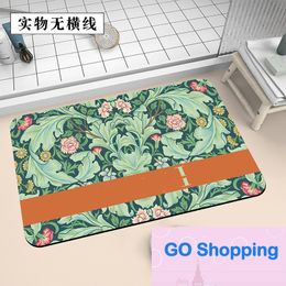 Top Luxury Fashion Brand Bathroom Mats Bathroom Door Non-Slip Wear-Resistant Water-Absorbing Quick-Drying Diatom Ooze Floor Mat